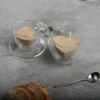 Tasses à café double paroi café en coeur 150ml - lot de 2 AULICA