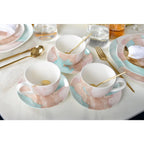 Tasses à café et sous tasses - Treasure mine - lot de 2 AULICA
