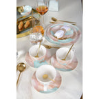 Tasses à café et sous tasses - Treasure mine - lot de 2 AULICA