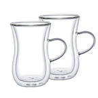 Tasses à thé double paroi avec anse - lot de 2 AULICA