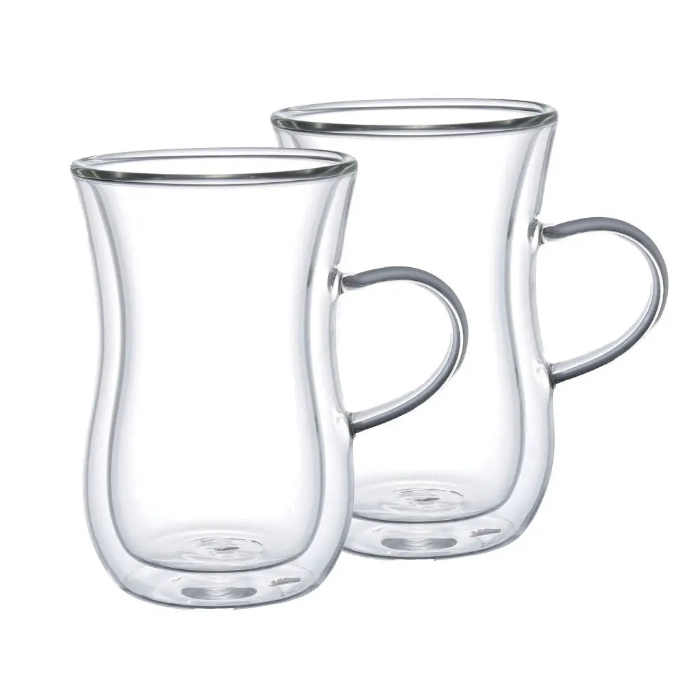 Tasses à thé double paroi avec anse - lot de 2 AULICA