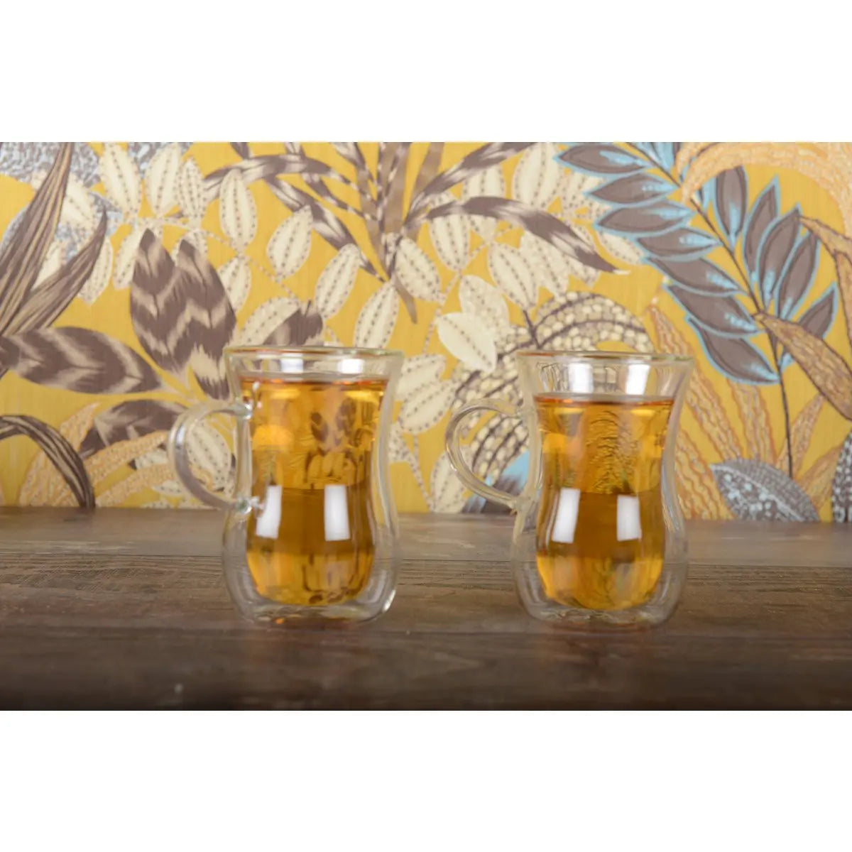 Tasses à thé double paroi avec anse - lot de 2 AULICA