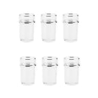 Tasses à thé en verre bords argent 175ml - lot de 6 AULICA