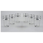 Tasses à thé en verre bords argent 175ml - lot de 6 AULICA