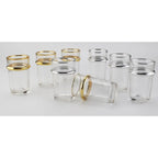 Tasses à thé en verre bords argent 175ml - lot de 6 AULICA