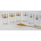 Tasses à thé en verre bords argent 175ml - lot de 6 AULICA