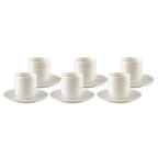 Tasses café 90ml plumetis doré - lot de 6 AULICA