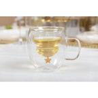 Tasses double paroi étoile dorée 250ml - lot de 2 AULICA