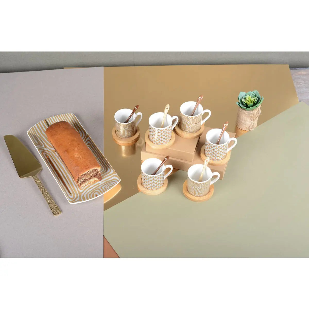 Tasses et sous tasses Cancún - lot de 6 AULICA