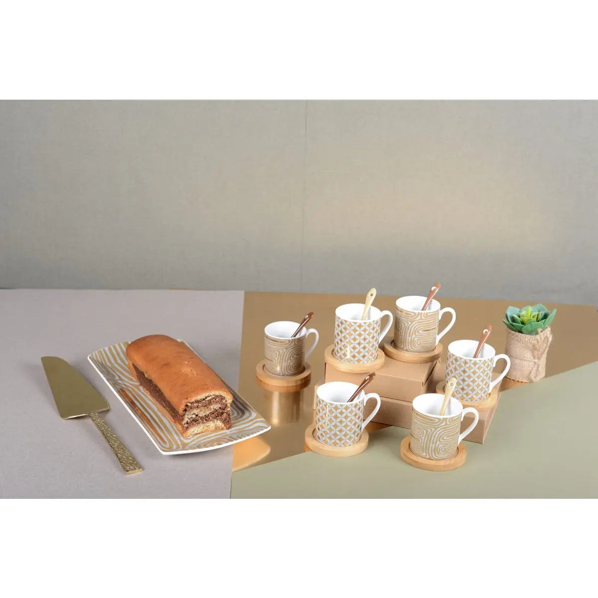 Tasses et sous tasses Cancún - lot de 6 AULICA