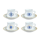 Tasses et sous-tasses chance - lot de 4 AULICA