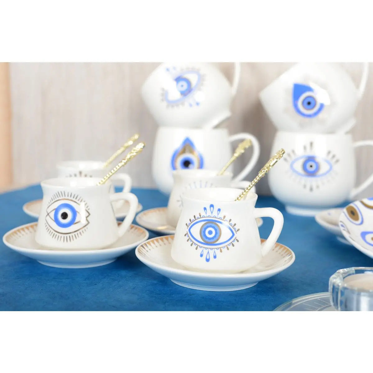 Tasses et sous-tasses chance - lot de 4 AULICA