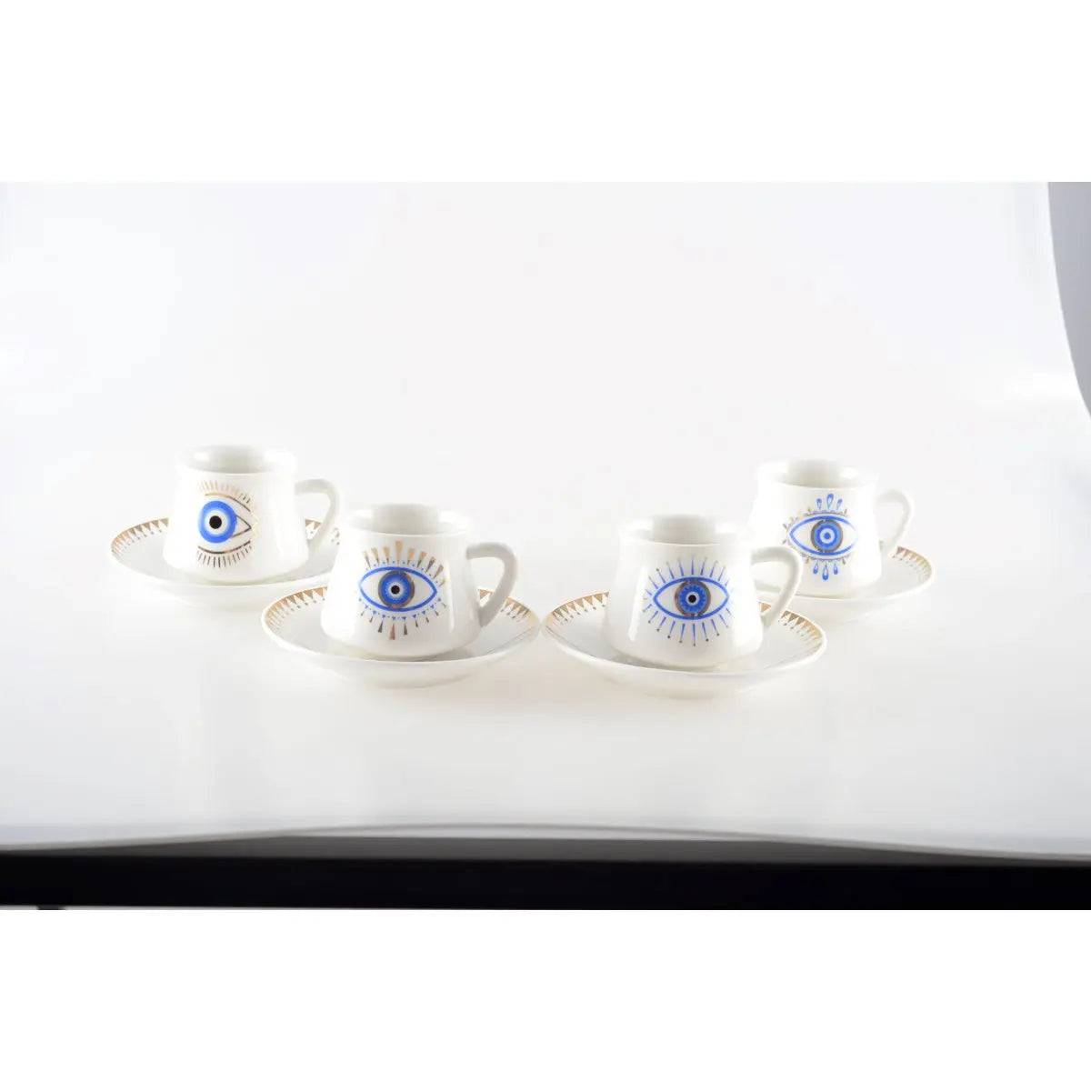 Tasses et sous-tasses chance - lot de 4 AULICA