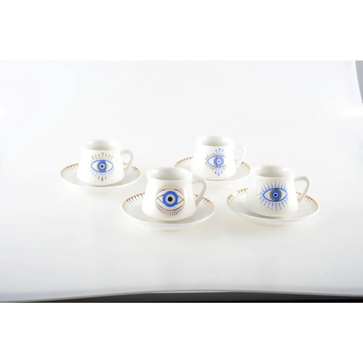 Tasses et sous-tasses chance - lot de 4 AULICA