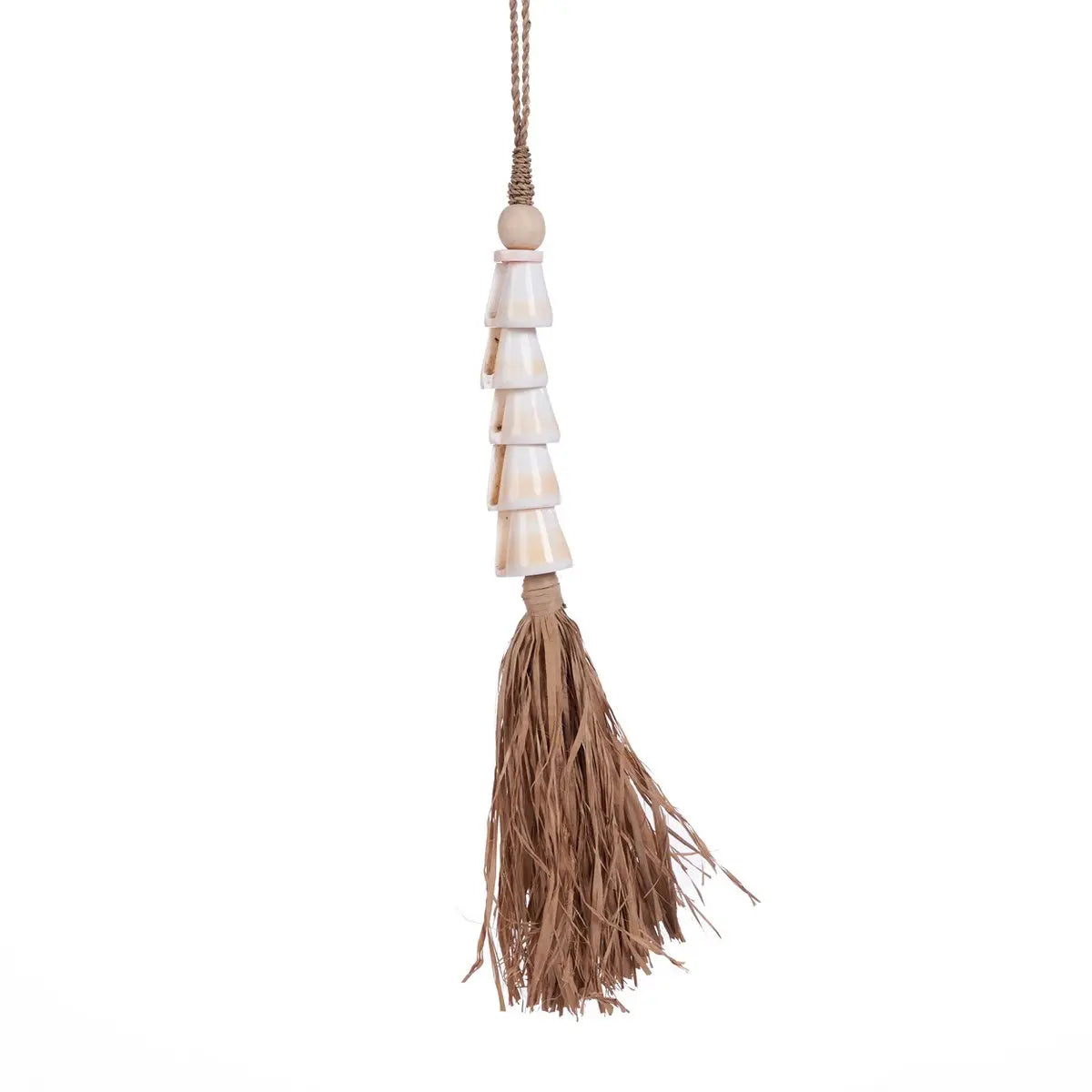 The Cone Shell Tassel - Natural White Bazar Bizar Living