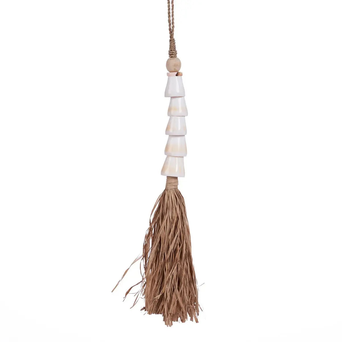 The Cone Shell Tassel - Natural White Bazar Bizar Living