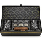The Connoisseur's Set - Palm Whiskey Glass Edition ROCKS Whiskey Chilling Stones