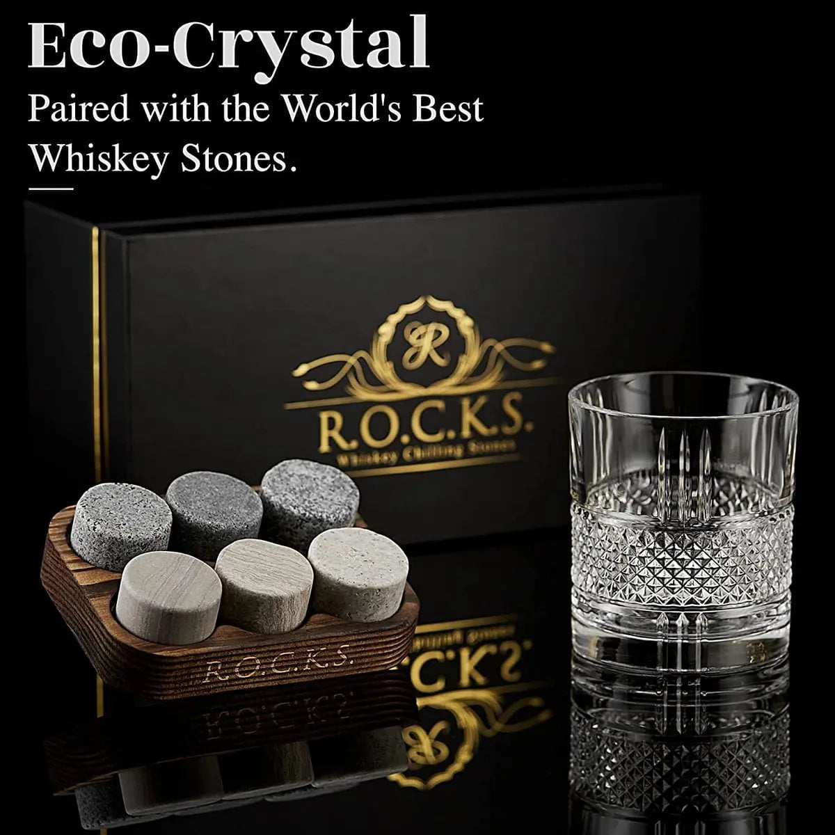 The Connoisseur's Set - Reserve Whiskey Glass Edition ROCKS Whiskey Chilling Stones