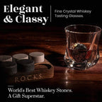 The Connoisseur's Set - Twist Whiskey Glass Edition ROCKS Whiskey Chilling Stones