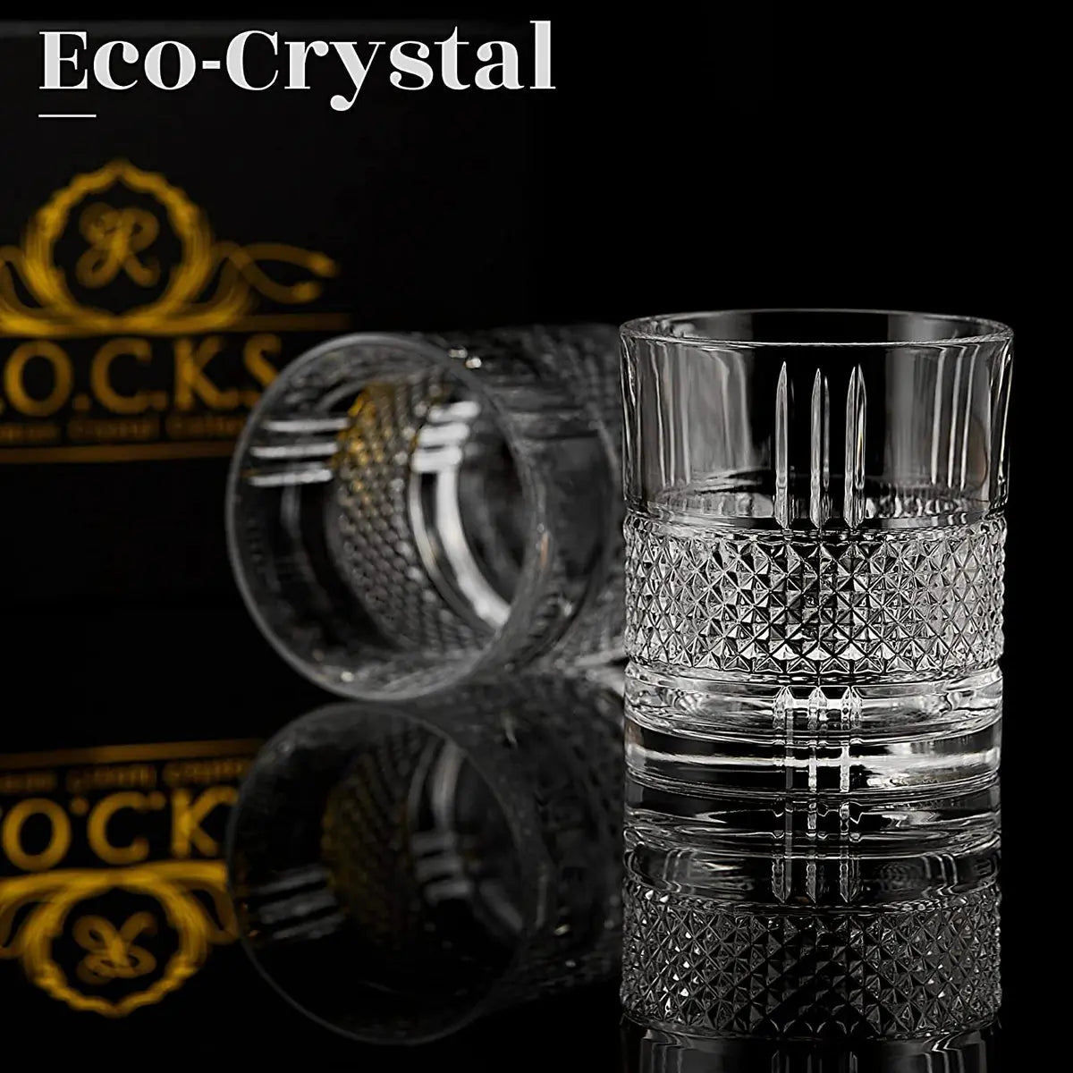 The Eco Crystal Collection - Reserve Whiskey Glass Edition ROCKS Whiskey Chilling Stones