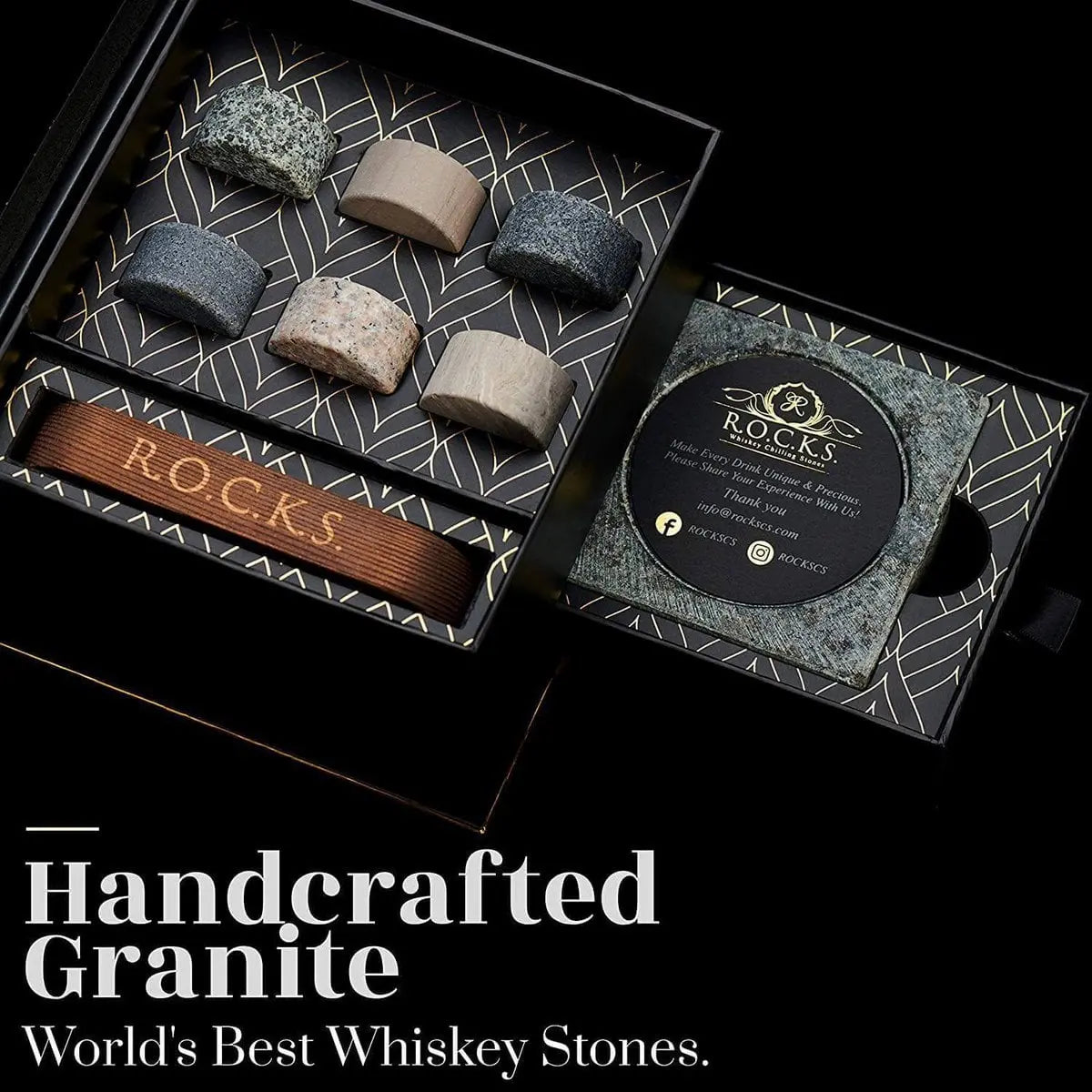 The Gentleman's Set - Cigar Aficionado ROCKS Whiskey Chilling Stones