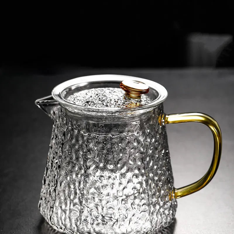 Théière Électrique Motif Martelé – Pot Infusion Thé Filtre Réchaud Céramique Dropshipman