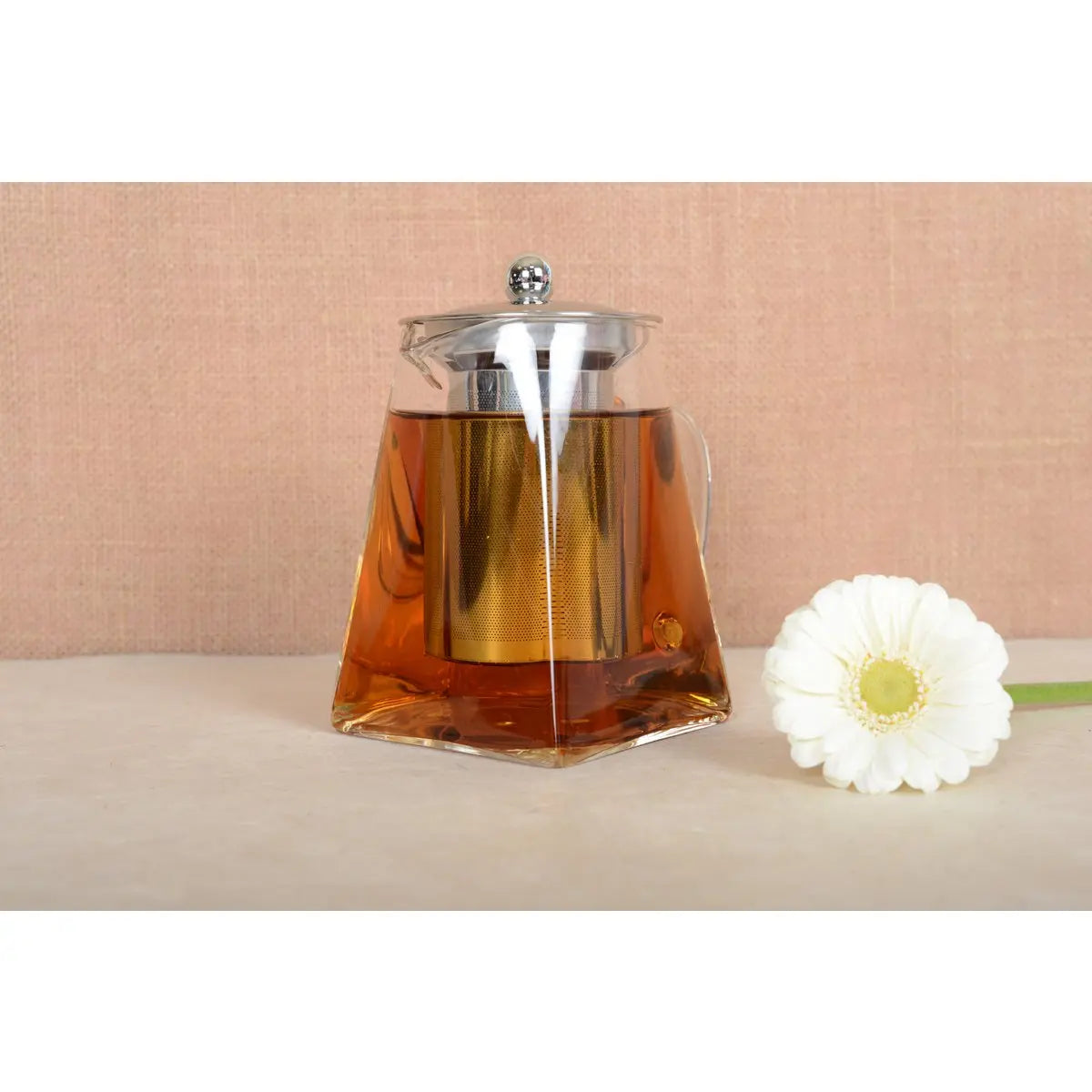 Théière carrée avec filtre inox 650ml AULICA