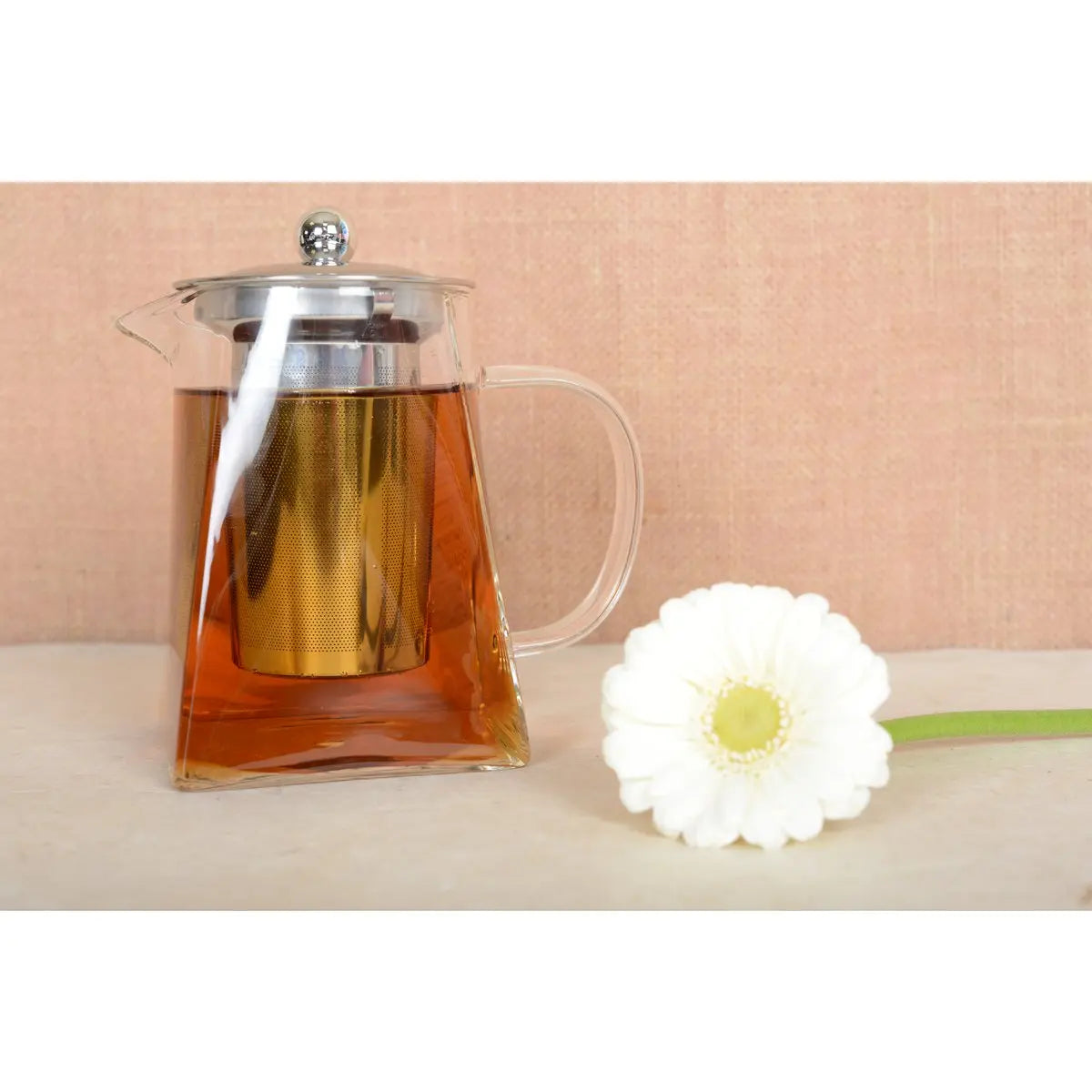 Théière carrée avec filtre inox 650ml AULICA