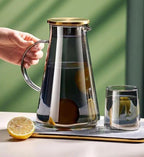 Théière fruits frais en verre  – Bouilloire refroidissement transparent ambre gris Dropshipman