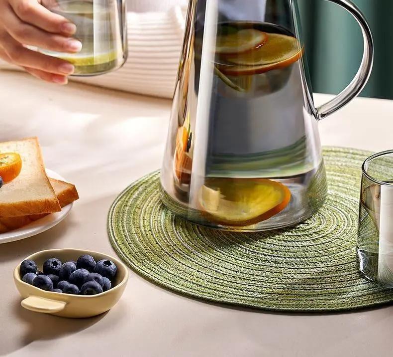 Théière fruits frais en verre  – Bouilloire refroidissement transparent ambre gris Dropshipman