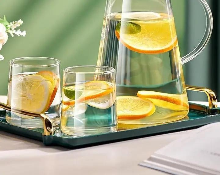 Théière fruits frais en verre  – Bouilloire refroidissement transparent ambre gris Dropshipman