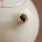 Théière traditionnelle chinoise Xishi Kung Fu filtre – Théière céramique Dehua peinte Phalaenopsis art du thé Dropshipman