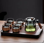 Théière verre personnalisée – Pot thé borosilicate moderne transparent Dropshipman