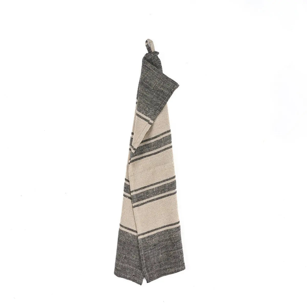 Torchon de Cuisine The Linen Smudge - Noir Naturel - 50x70 Bazar Bizar Living