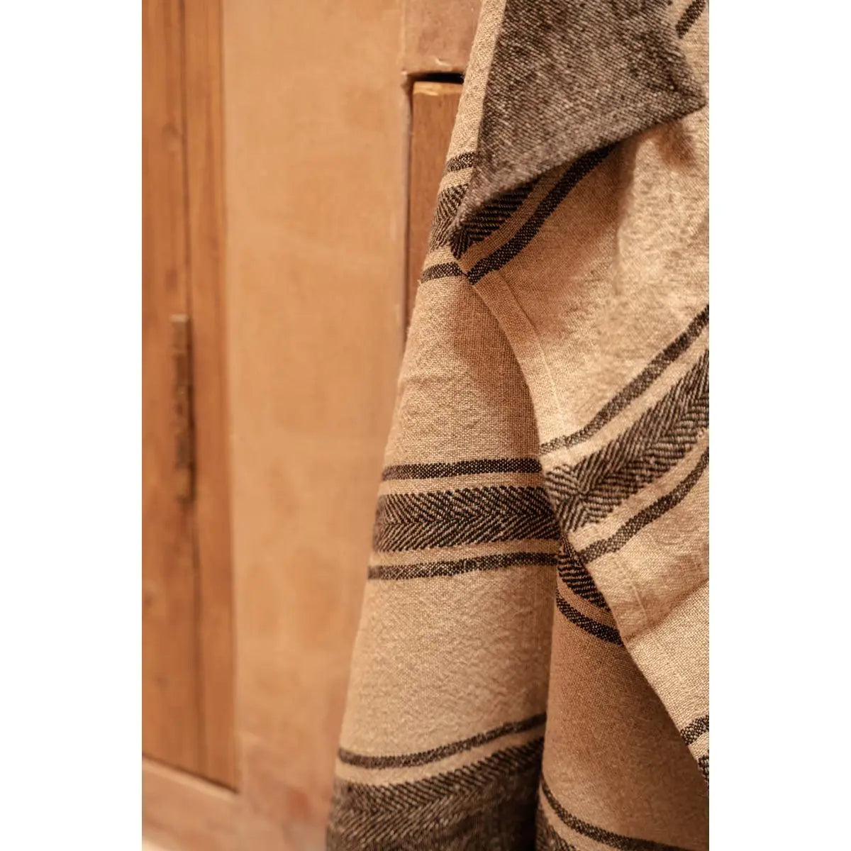 Torchon de Cuisine The Linen Smudge - Noir Naturel - 50x70 Bazar Bizar Living