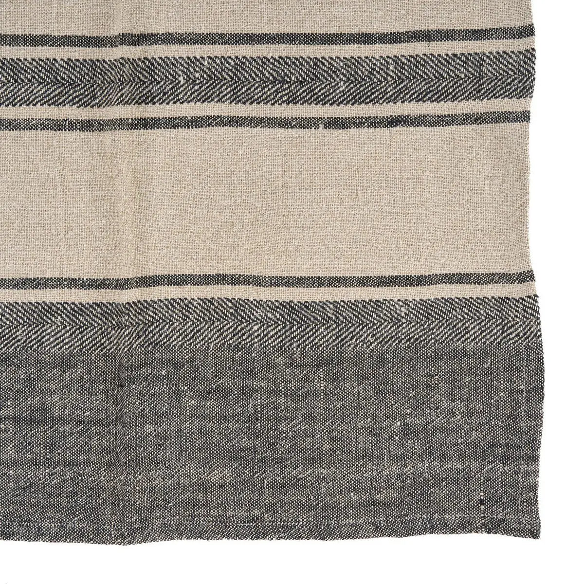 Torchon de Cuisine The Linen Smudge - Noir Naturel - 50x70 Bazar Bizar Living