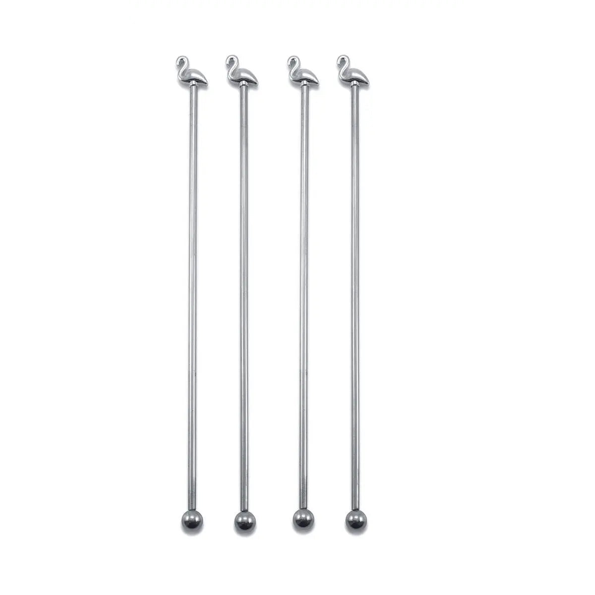 Touilleurs flamant rose - lot de 4 AULICA