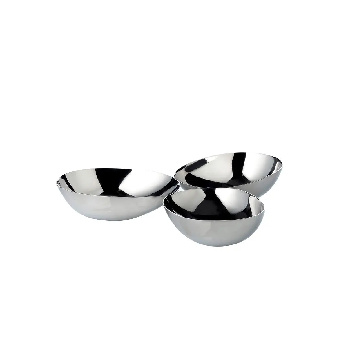 Tripple Bowl Luma (Ø 18 cm), acier inoxydable poli en haut EDZARD-SHOP.com