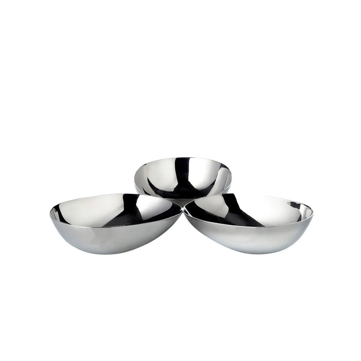 Tripple Bowl Luma (Ø 18 cm), acier inoxydable poli en haut EDZARD-SHOP.com