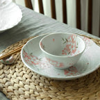 Vaisselle céramique Mino-yaki fleurs cerisier – Bols assiettes japonais Dropshipman