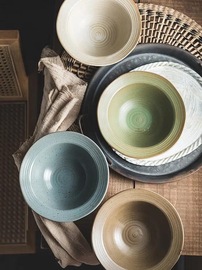 Vaisselle en poterie bol céramique artisanal – Bol chapeau paille fait main Dropshipman