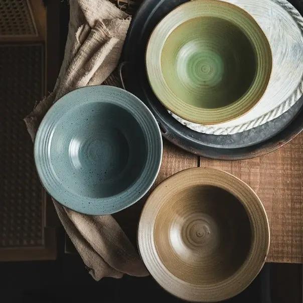 Vaisselle en poterie bol céramique artisanal – Bol chapeau paille fait main Dropshipman