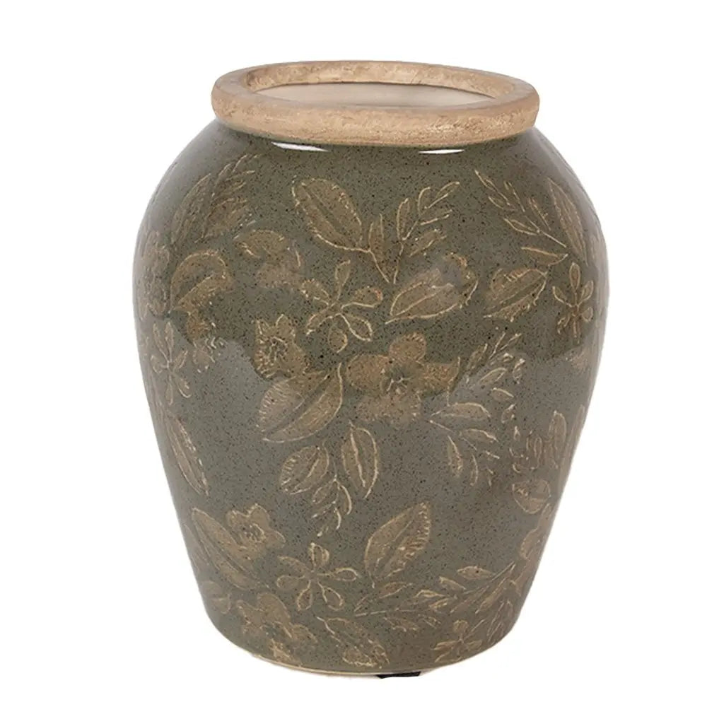 Vase Ø 13x15 cm Céramique Verte Clayre & Eef.