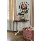 Vase Ø 15x26 cm Vase de décoration florale en céramique beige rose Clayre & Eef.