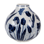 Vase Ø 16x16 cm Céramique Bleu Blanc Clayre & Eef.