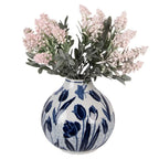 Vase Ø 16x16 cm Céramique Bleu Blanc Clayre & Eef.