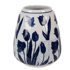 Vase Ø 16x18 cm Céramique Bleu Blanc Clayre & Eef.