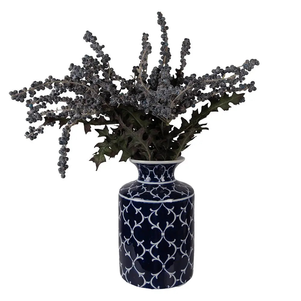 Vase Ø 19x31 cm Céramique Bleue Clayre & Eef.