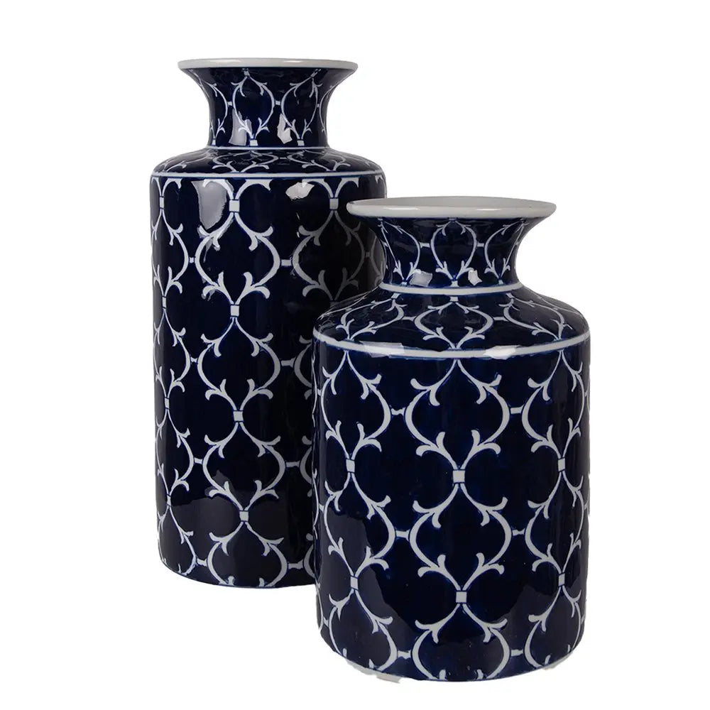 Vase Ø 19x31 cm Céramique Bleue Clayre & Eef.