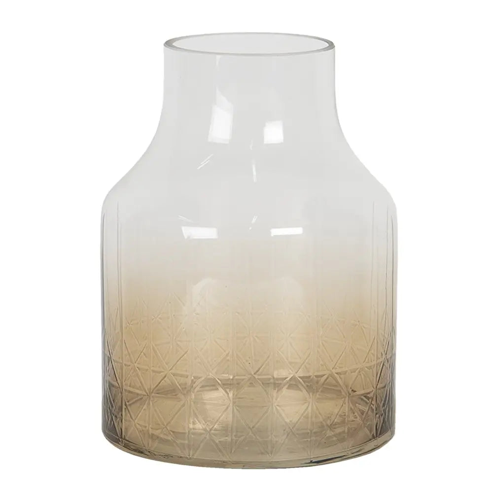 Vase Ø Vase en verre en verre 14x20 cm Clayre & Eef.